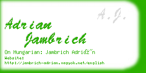 adrian jambrich business card